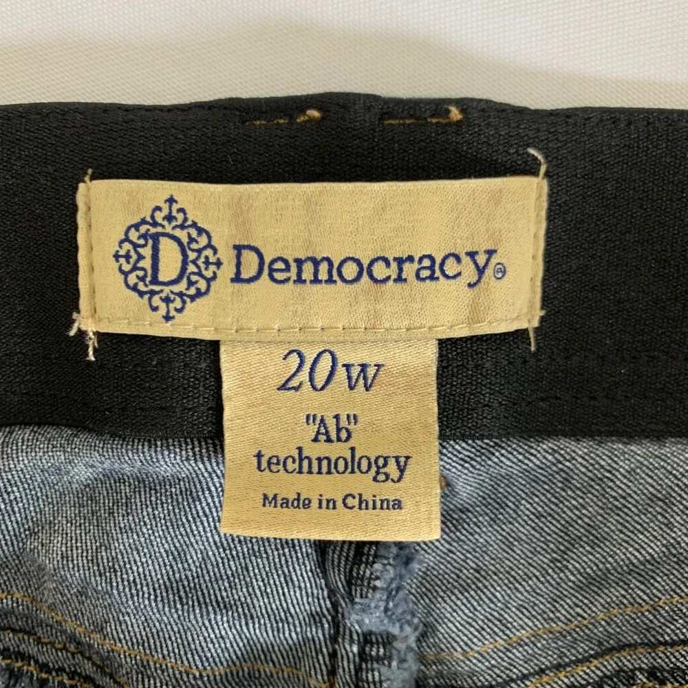 Democracy‎ Ab Technology Jeans Womens 20W Dark Wash Ankle Stretch Tummy Control